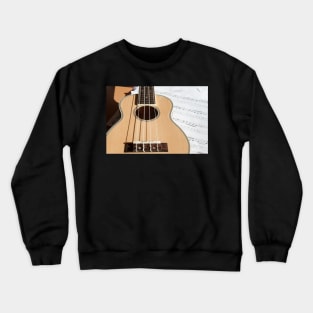 Ukelele and sheet music Crewneck Sweatshirt